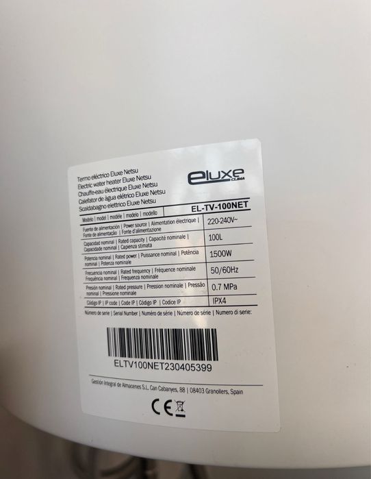 Termoacumulador 100L Eluxe Netsu