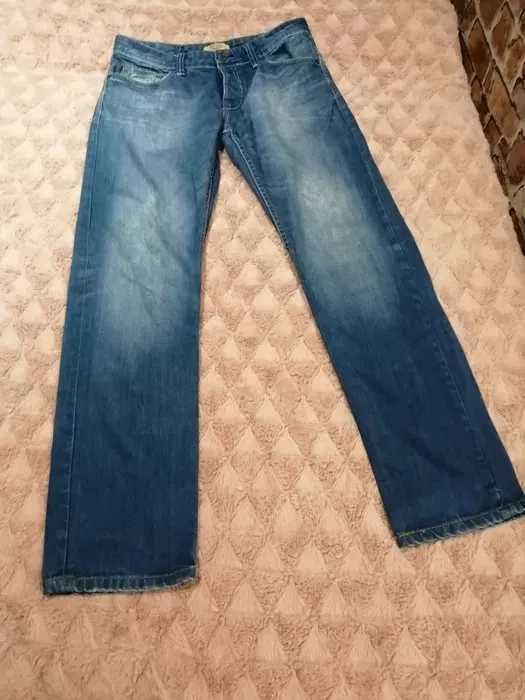 Jeansy Męskie BERSHKA | Rozmiar M | 100% Bawełna | Niebieskie Slim