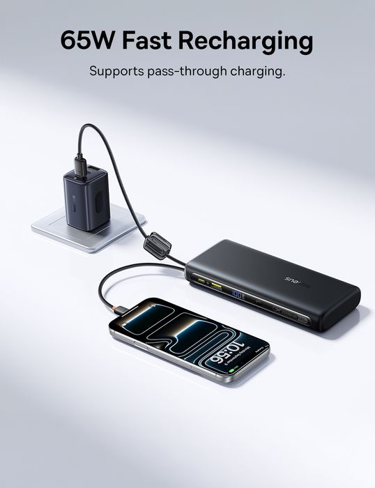 Повербанк 145W BASEUS 25000mAh EnerFill FC41 з 2 кабелями Power Bank
