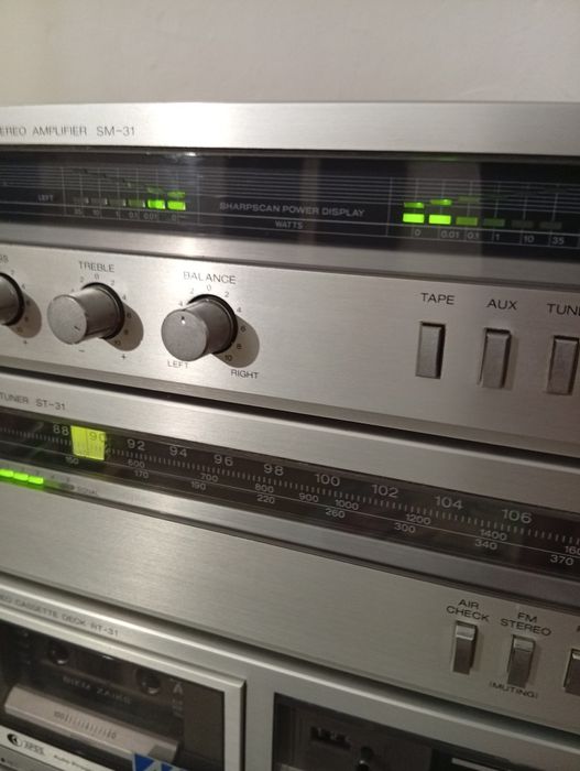 Vintage Sharp zestaw piękny  komplet