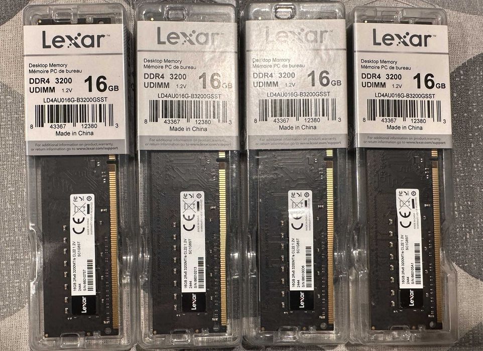 Pamięci RAM Lexar 64GB (4x16GB) DDR4 3200MHz CL22 Nowe