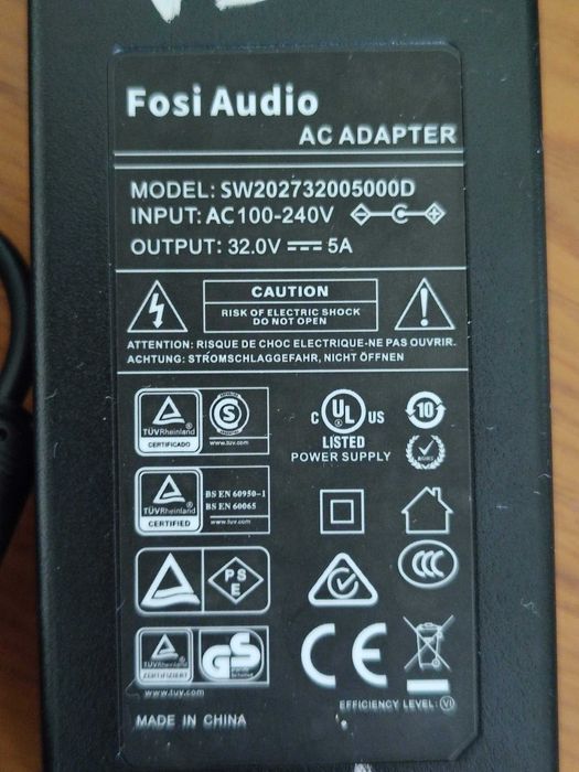 Fosi Audio V3 + fonte 32 V – como novo