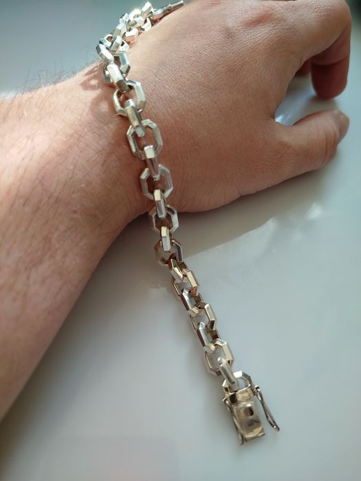 Срібний браслет 50г чоловічий мужской серебряный браслет 925 серебро