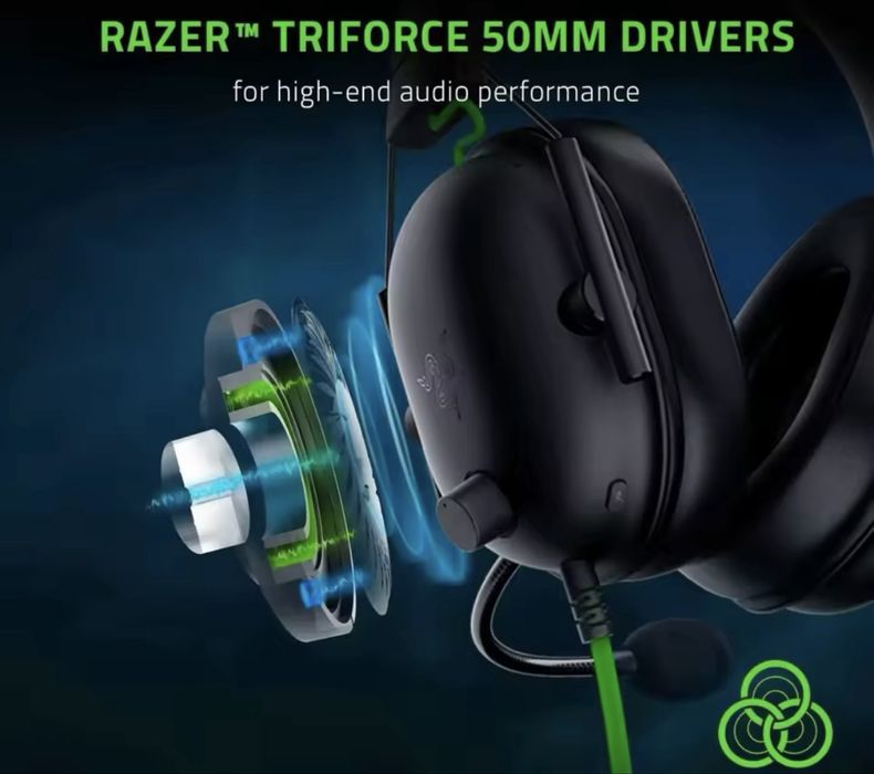 Гарантія‼️ Razer Blackshark V2 X ігрові навушники проводні геймерські