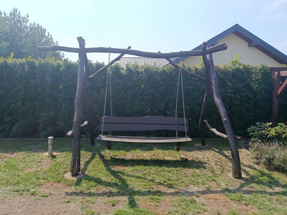 Huśtawka drewniana dębowa