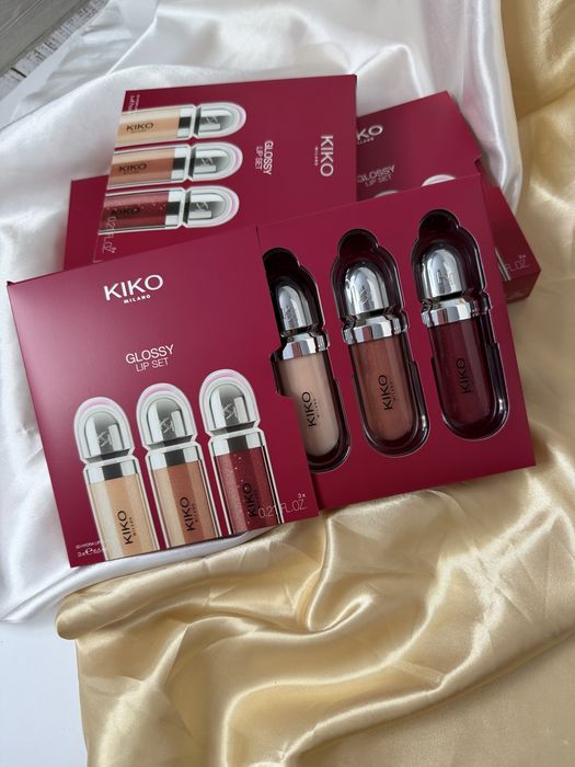 Подарункови набір 3d hydra glossy lip set kiko milano блиск кіко