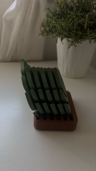 Conjunto de porta copos - Folha de Monstera (costela de Adão)