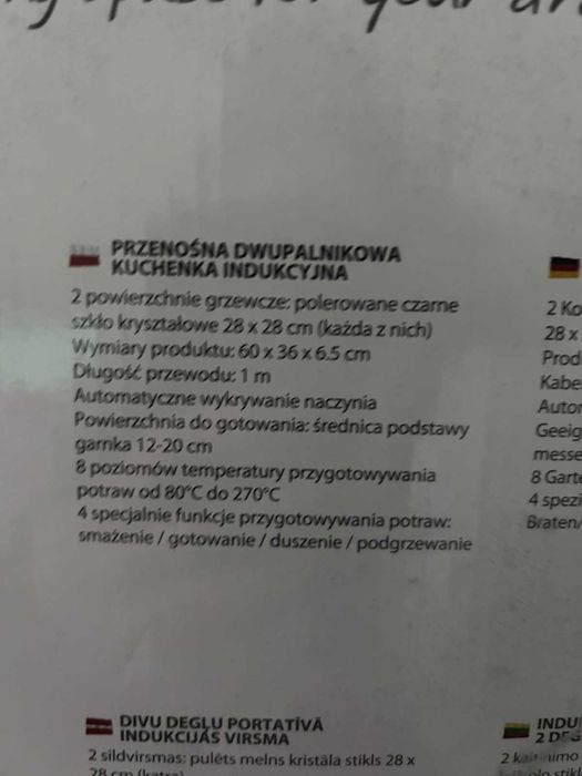 Kuchenka  Indukcyjna  2 palniki  ST.MARIA ESPERANZA