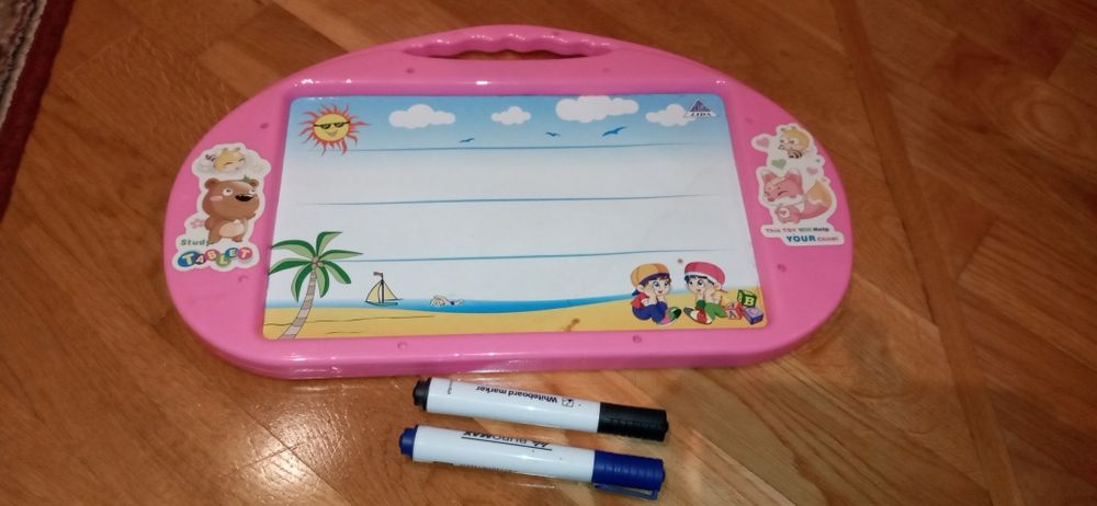 Дитяча компактна дошка для письма та математики, двостороння.