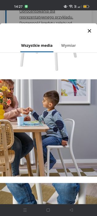 Krzesło, krzesełko dziecięce Ikea urban