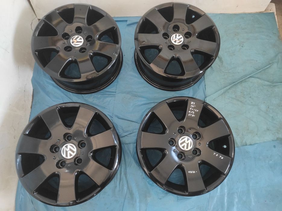 83 Felgi aluminiowe ORYGINAŁ VW VOLKSWAGEN T5 56 R 16 5x120 Czarne