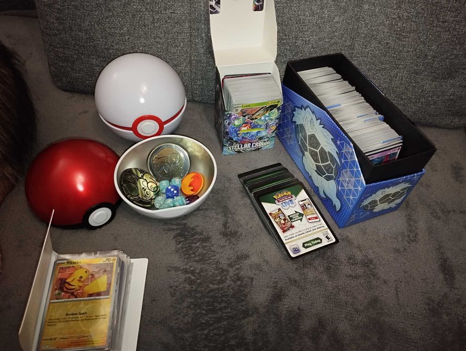 Karty Pokemon TCG duży zestaw.