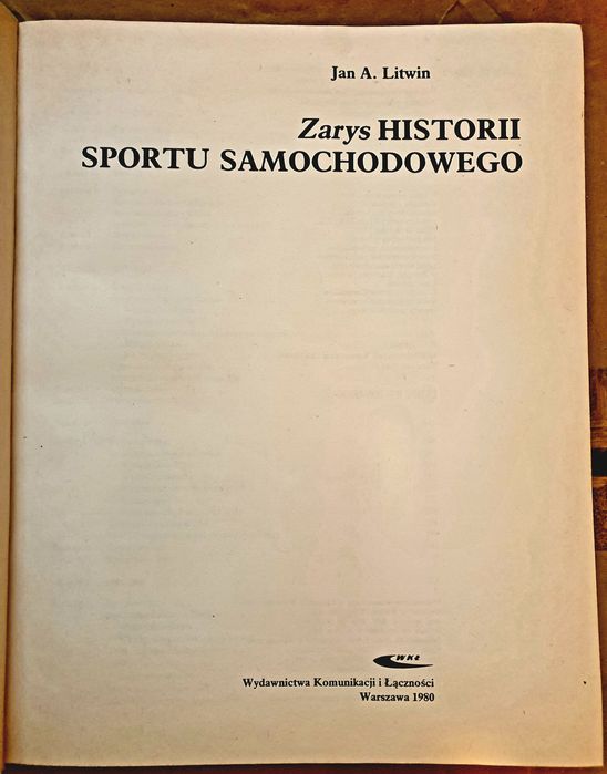 Zarys historii sportu samochodowego Litwin WKŁ 1980