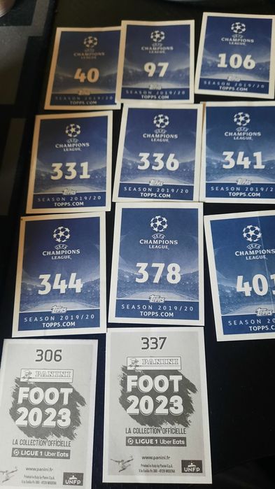 Cromos topps UCL 19/20, muito bom estado.
