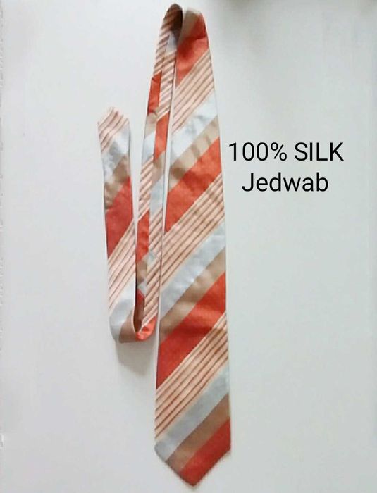 Krawat w pasy elegancki 100% SILK Seta Jedwab Eton