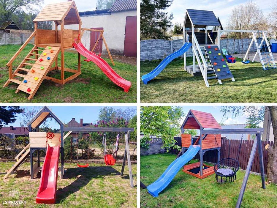 Plac zabaw domek dla dzieci huśtawki zjeżdżalnia wspinaczka‼️gwarancja