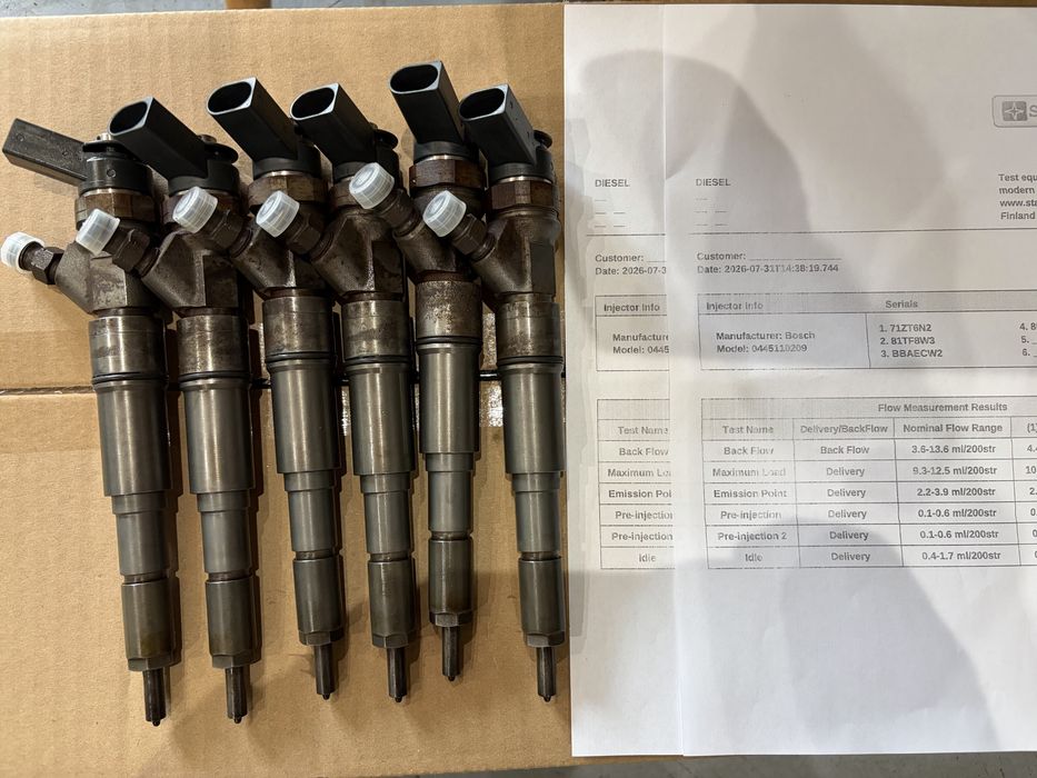 Wtryski wtryskiwacze bmw e87 e81 e82 e88 e90 e91 e92 e60 e61 118d 318d 143km 325d 525d 197km m47 m57
