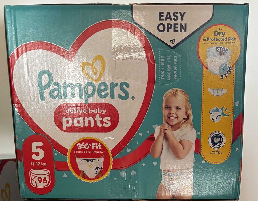 Pampers active baby pants ROZMIAR 5; 288 szt. 3 PACZKI DUZY ZESTAW