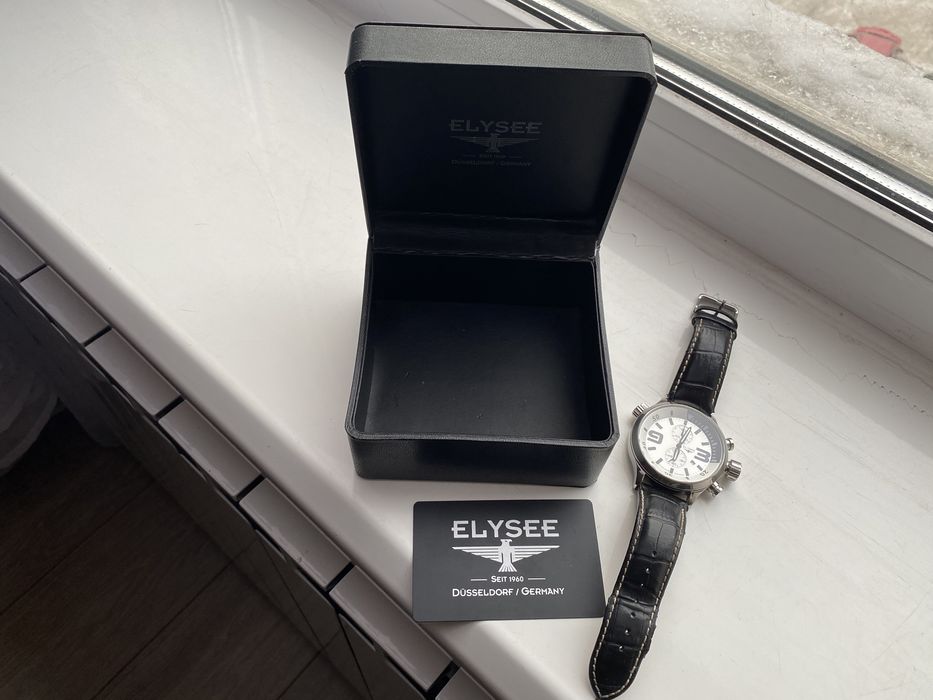 Часы ELYSEE кварц с усложнением, Германия, новый ремешок/батарейка