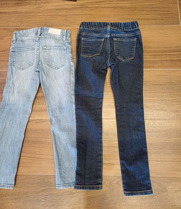 2 pary jeansów H&M dla dziewczynki 110