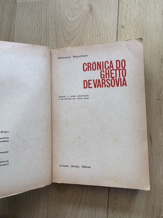 1ª Edição 1964: Crónica do Ghetto de Varsóvia - E. Ringelblum