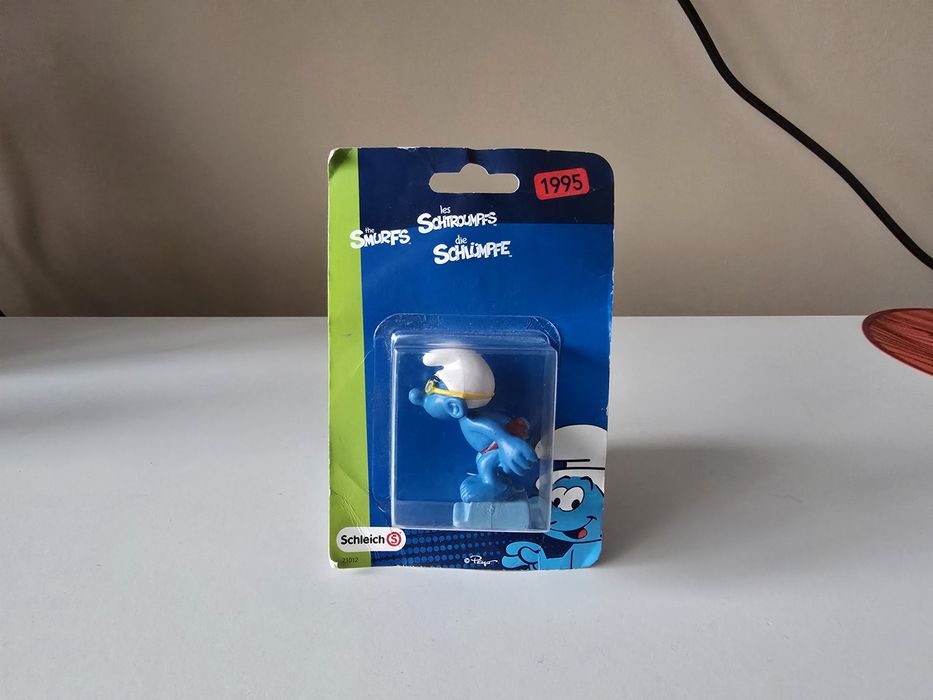 Schleich smerf smurf pływak figurka unikat model wycofany z 1995