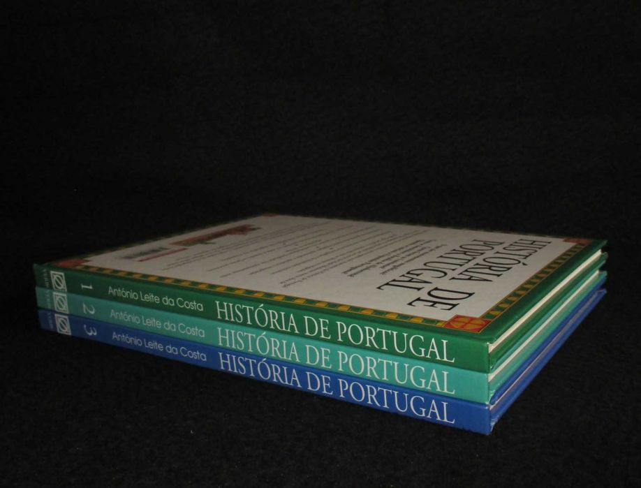 Livros História de Portugal António Leite da Costa 3 Volumes Completo