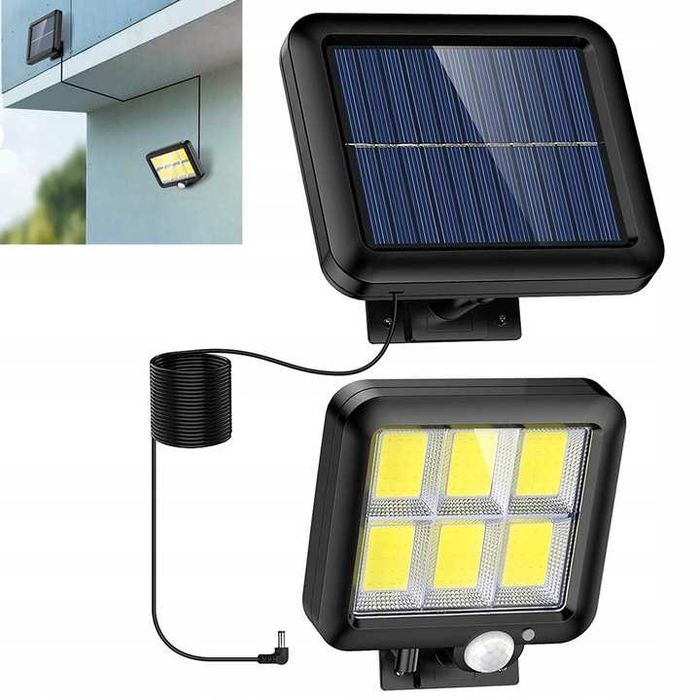 LAMPA SOLARNA z czujnikiem ruchu i zmierzchu 120 LED a