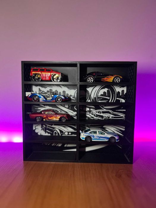 Stojak na Hot Wheels 3D print - organizer premium na 12 autek!