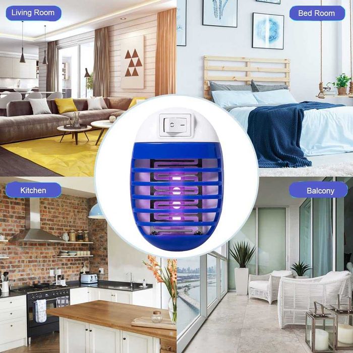 Zestaw lamp owadobójczych do domu, sypialni 4szt. 4W