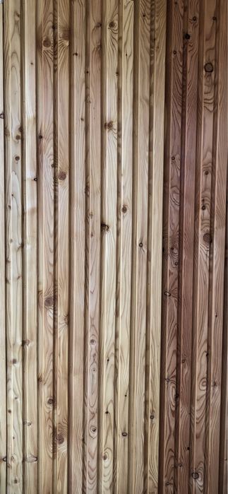 Deska elewacyjna duo romb lamele modrzew