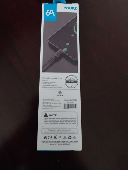 Cabo de carregamento e de transferência de dados Micro USB e USB-A