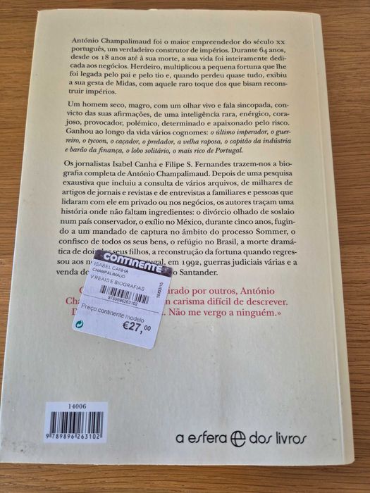António Champalimaud - Construtor de Impérios - Isabel Canha/ Filipe S. Fernandes
