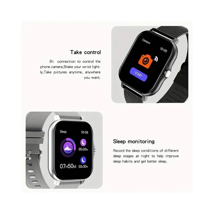 Smartwatch beż czarny albo szary.