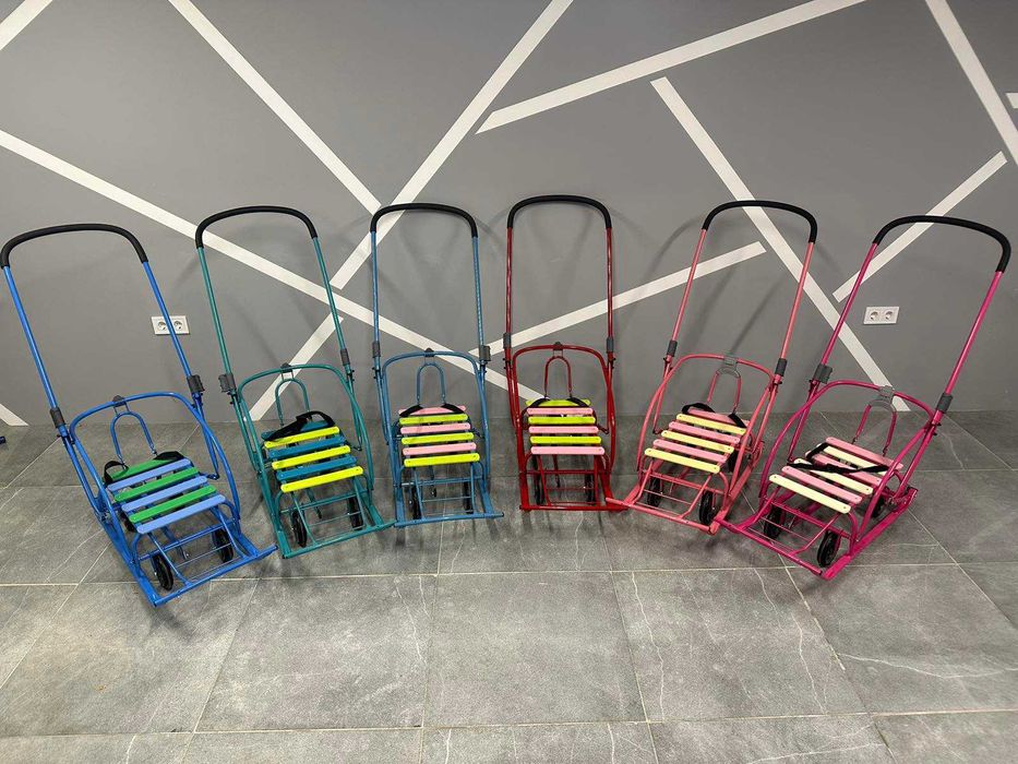 Дитячі санки на колесах складні зі знімною ручкою МРІЯ