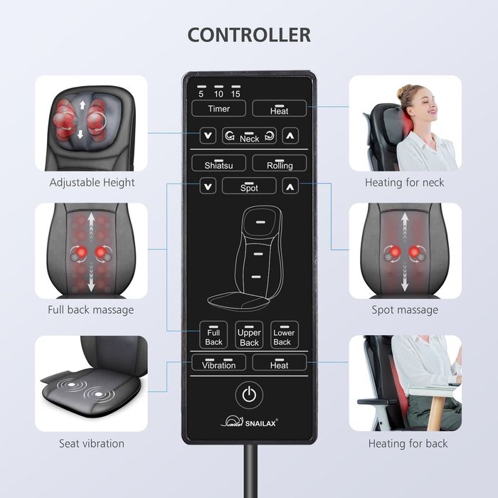 Масажер для спини Snailax sl-233 Shiatsu