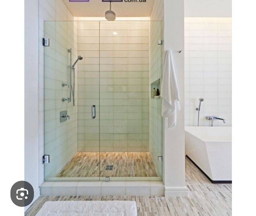 Душові кабіни,Скляні перегородки в душ,скляні двері,гартоване скло,скл