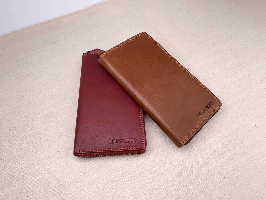 Кошелек кожаный на молнии Hill Burry 2080 Германия, портмоне шкіряне