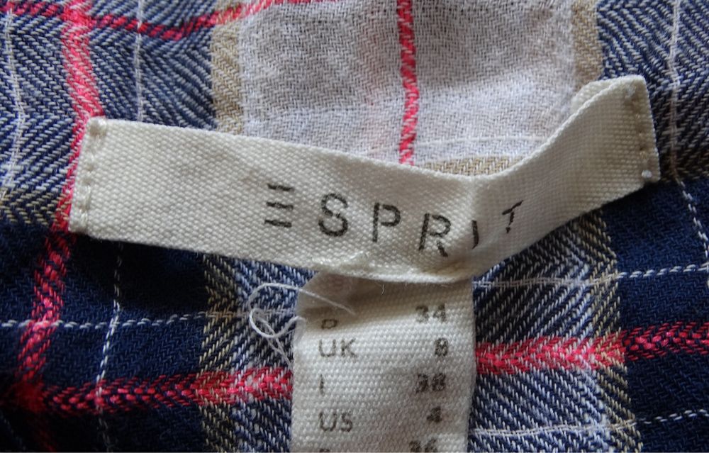 Koszula w kratę Esprit rozm. XS/S kratka