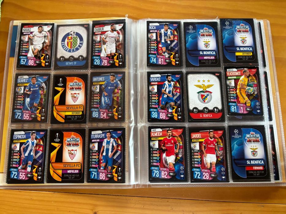Topps Match Attax UEFA Champions League 2019/20 – Grande Lote/ Coleção Completa Parcial + Álbum + Cartas Especiais