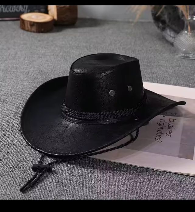 Nowa czapka skórzana kowbojska Texas Western United States