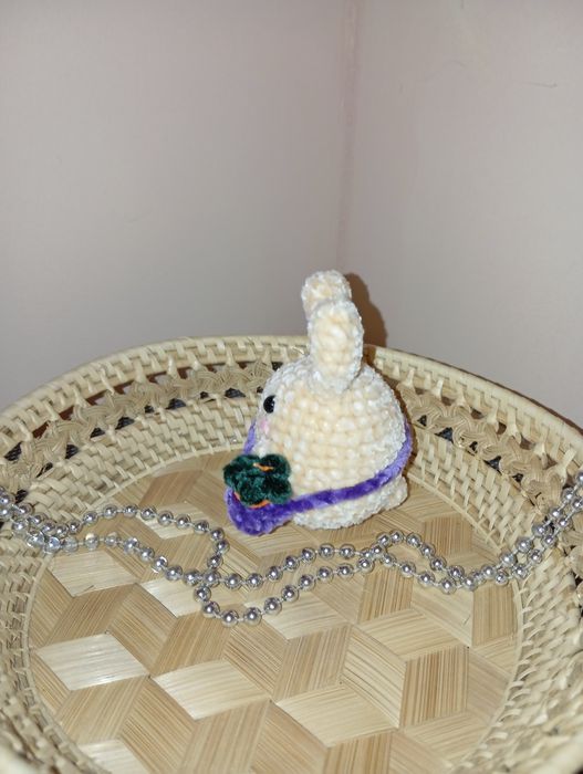 Królik na szydełku amigurumi handmade