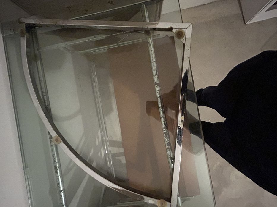 Vidro de canto recto para apoio