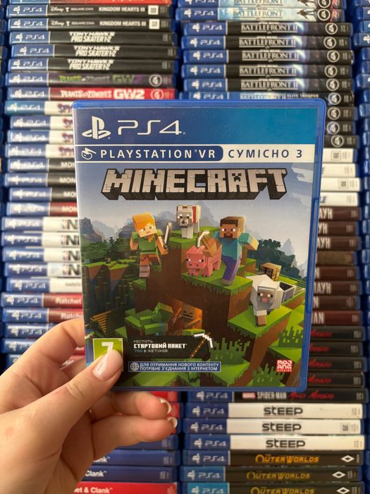 Гра Minrcraft на ps4, диск з грою на пс 4, ліцензія
