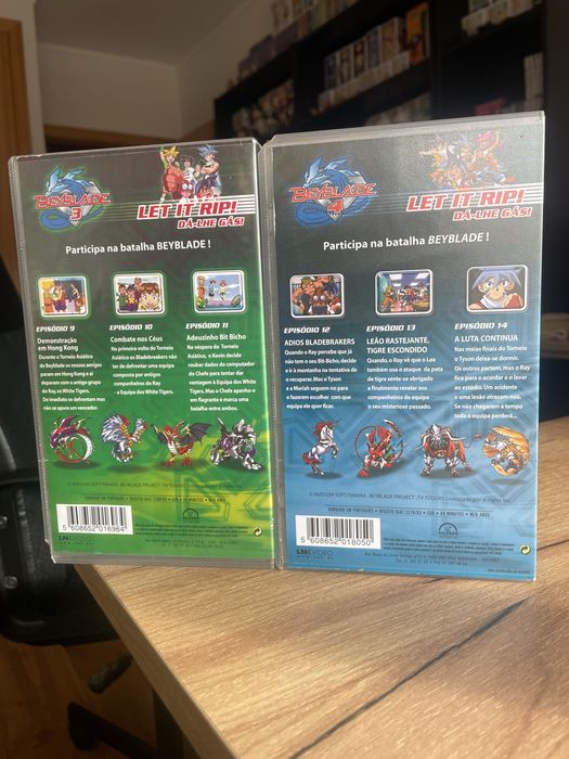 Conjunto vhs Beyblade