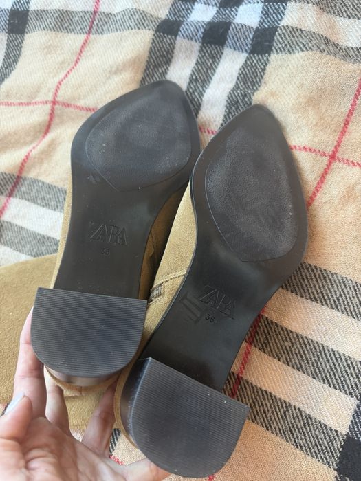 Чобітки zara замшеві, нові, 36 р.