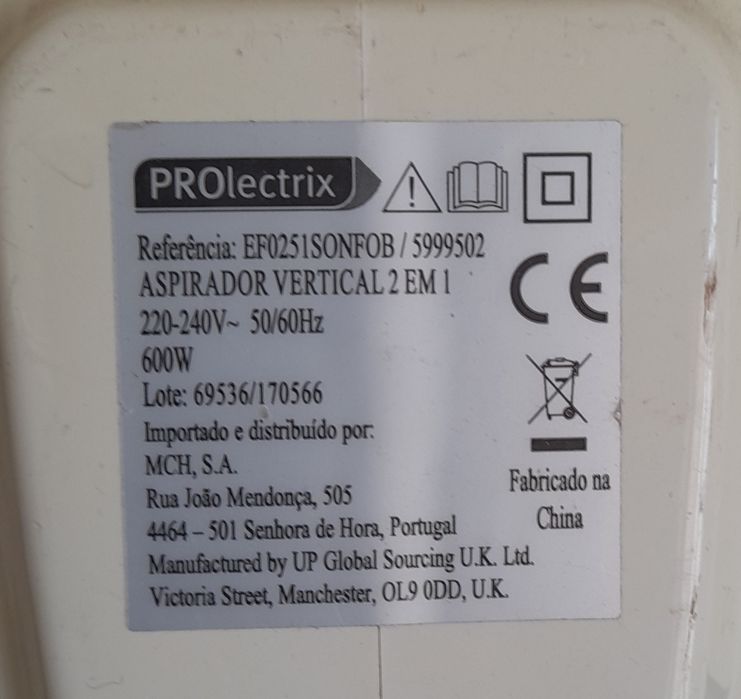 Aspirador vertical 600w
