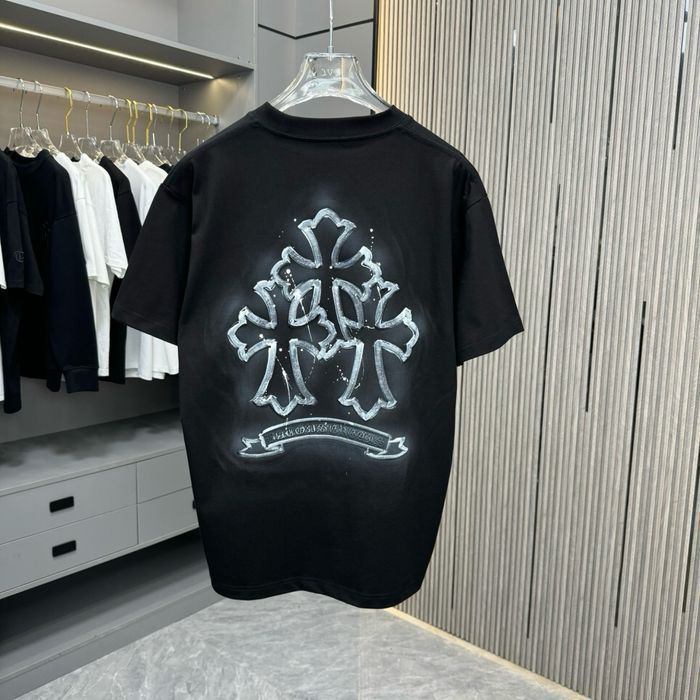 CHROME HEARTS футболка мужская оверсайз черная унисекс