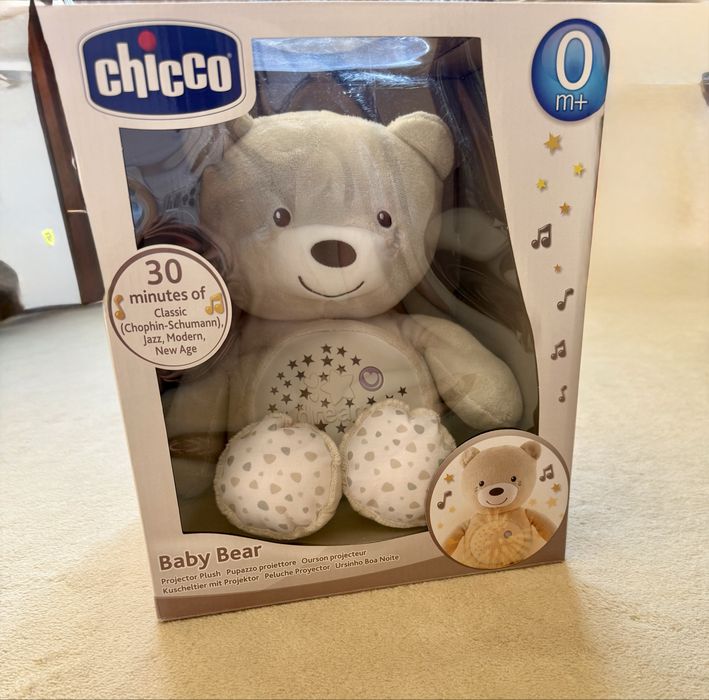 Ведмедик з проектором і мелодіями chicco