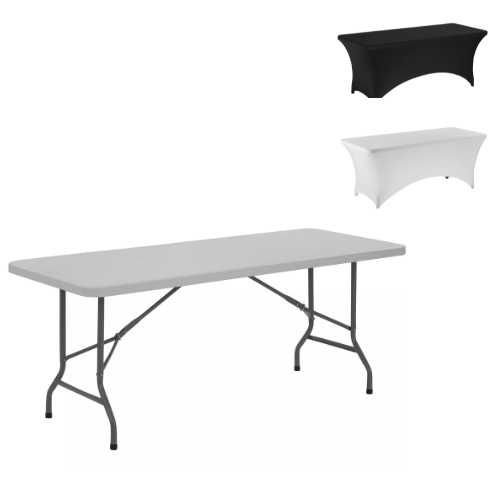 Wynajem Stoły, Krzesła, Ławki Cateringowe Pokrowiec Biały Czarny BEZ